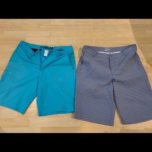 Two 2 Nike Hurley Men’s Shorts Size 34